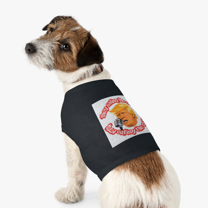 Trump they eating the dogs cats cute Pet Tank Top