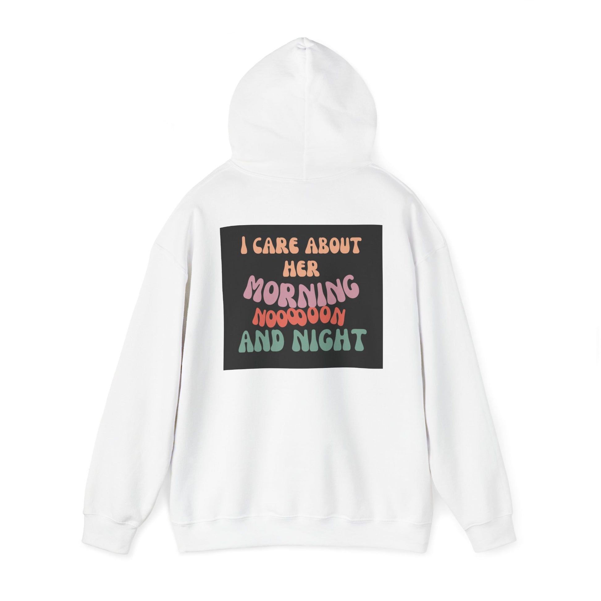 I care about her-colored unisex Heavy Blend™ Hooded Sweatshirt