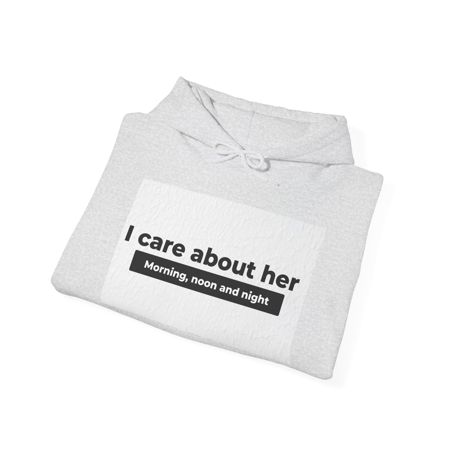 I care about her unisex Heavy Blend™ Hooded Sweatshirt