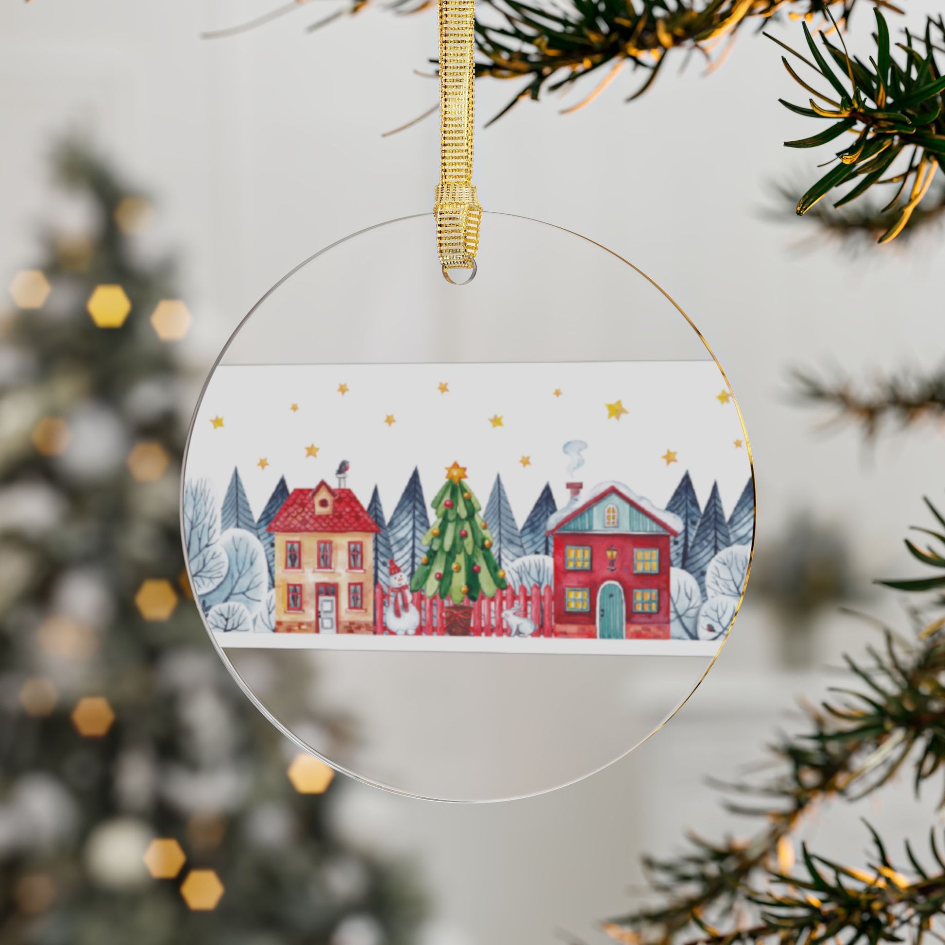 Houses Acrylic Ornament Christmas